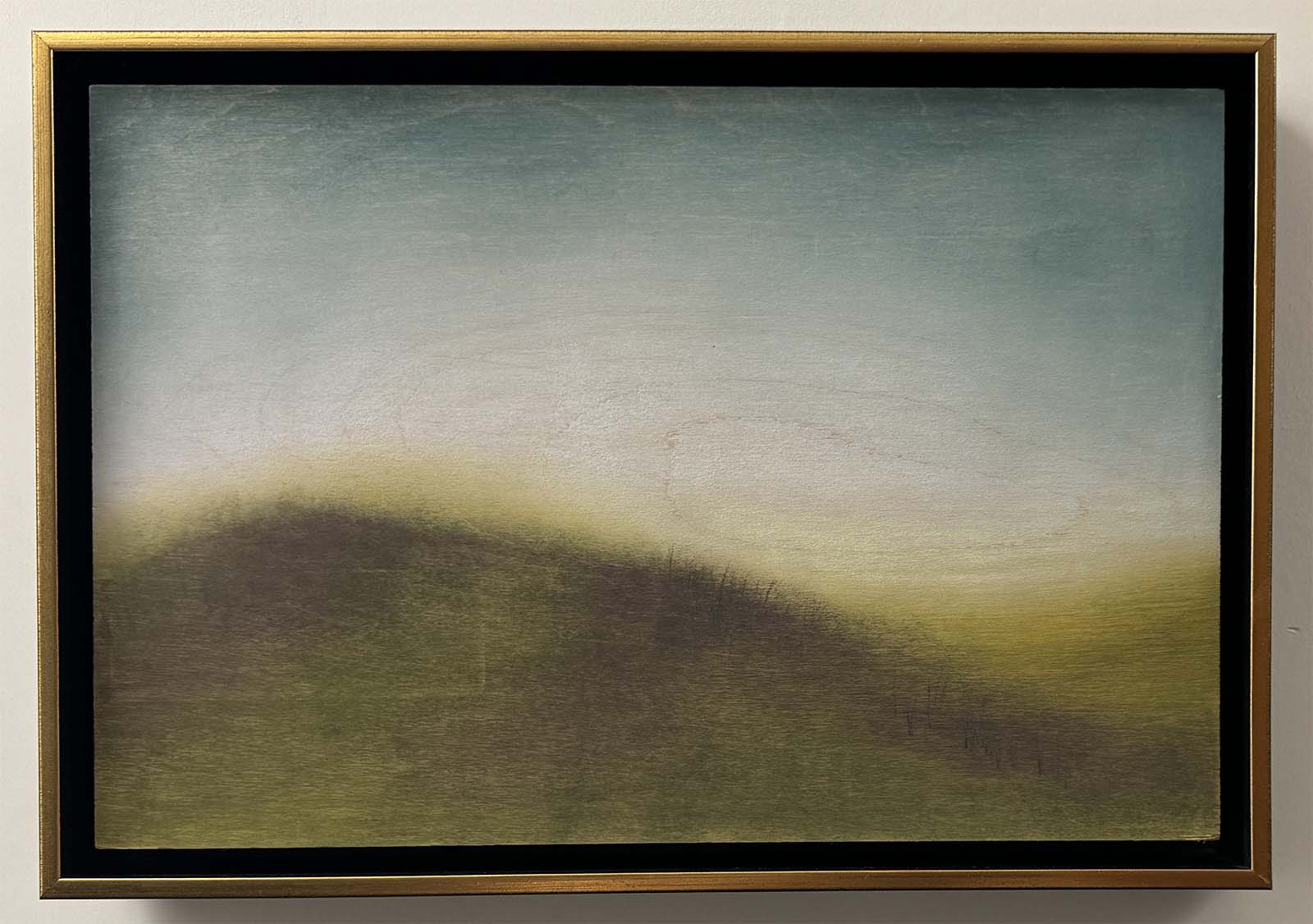 Pastel on wood landscape in float frame, painted by Chris Shirer, member of the Somerset Artists' Co-Op.